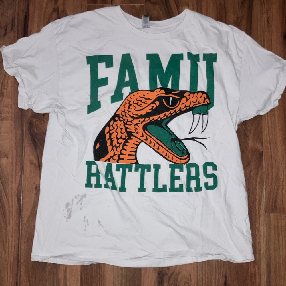 Vintage Champions FAMU shirt. Has stains, but adds to the vintage look.